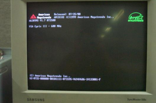 VIA Cyrix III Booting Up